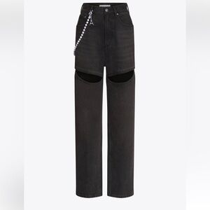 AREA Black Cut-Out Women Jeans